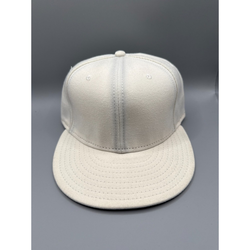 New Era 59FIFTY MLB Authentic Umpire On Field Blank White Fitted Hat 7 1/4 Cap - Picture 5 of 9